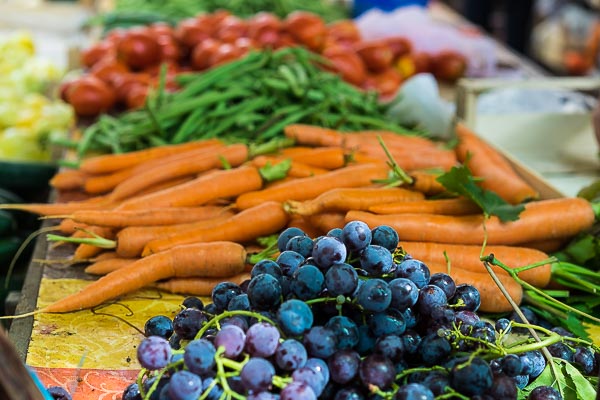 Frisches Obst Bauernmarkt in Zadar