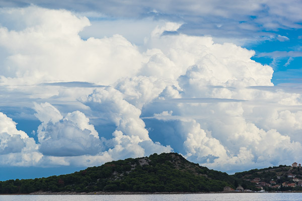 Cumuluswolken in Kroatien